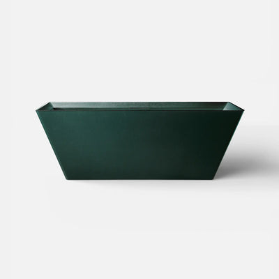 Front view of the FORMA Freestanding Bath in green