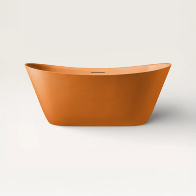 Front view of the ARCHA Freestanding Bath in orange