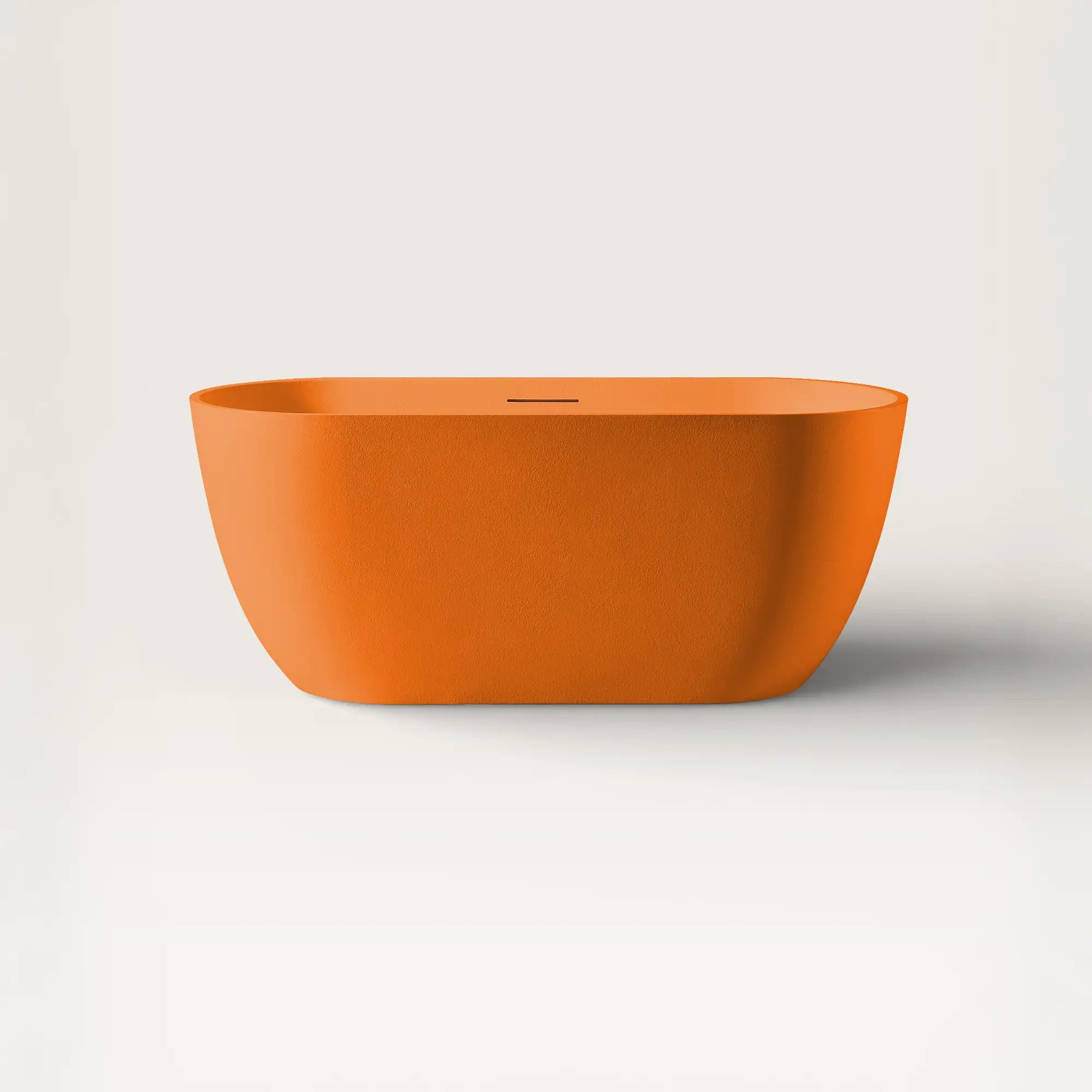 Front view of the EQUA Freestanding Bath 1500mm in orange