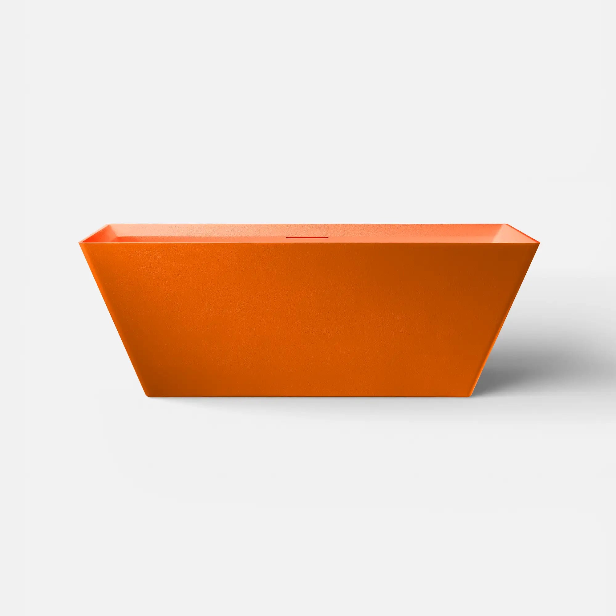Front view of the FORMA Freestanding Bath in orange