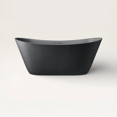 Front view of the ARCHA Freestanding Bath in black
