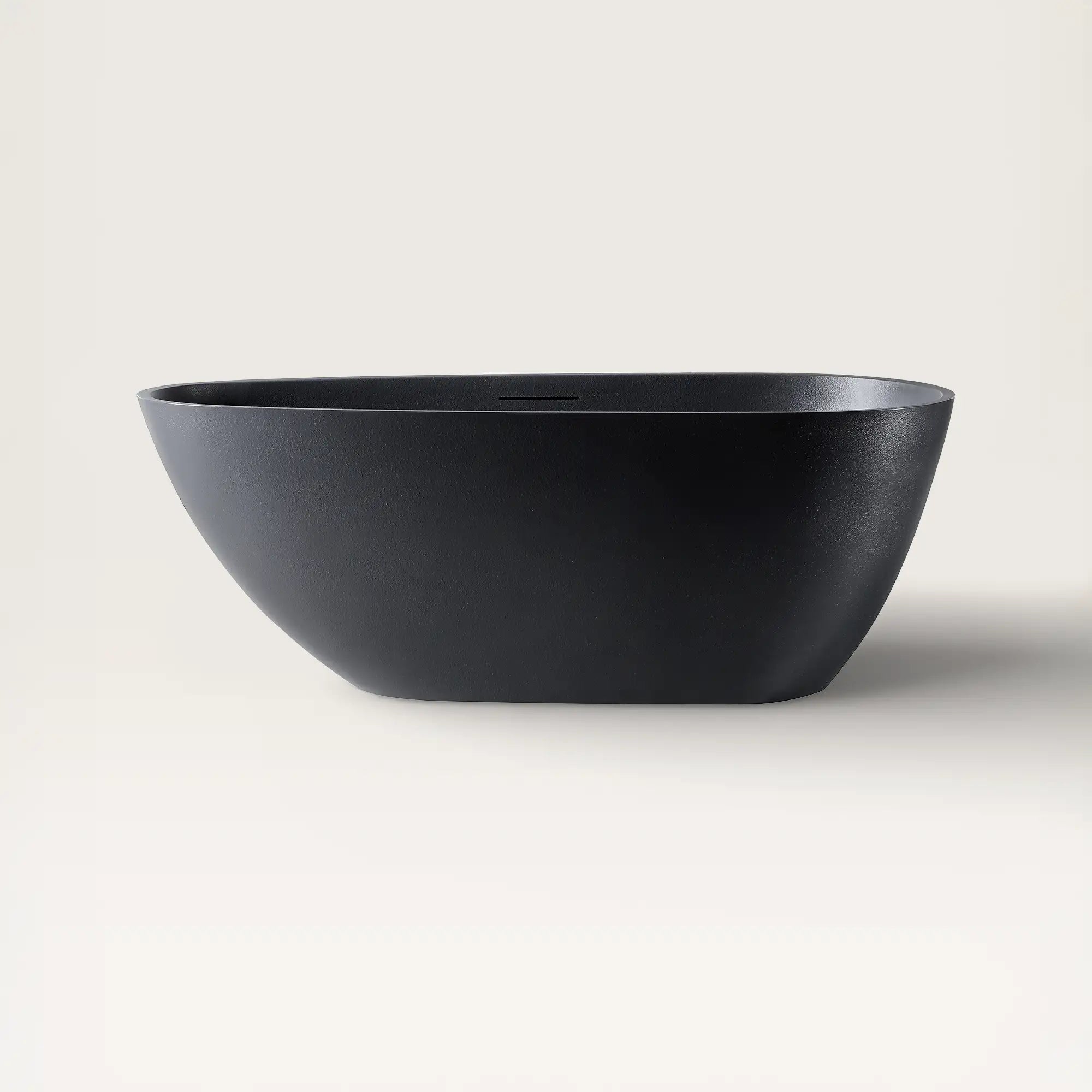 Front view of the ARIA Freestanding Bath 1700mm in black