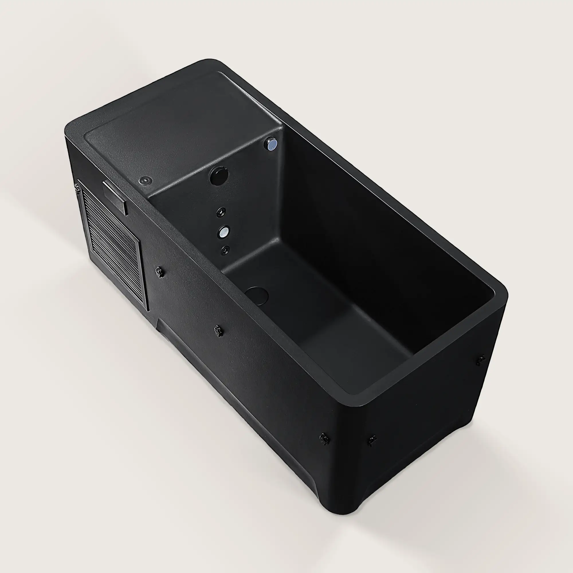 Top view of the Arctic ice bath in black